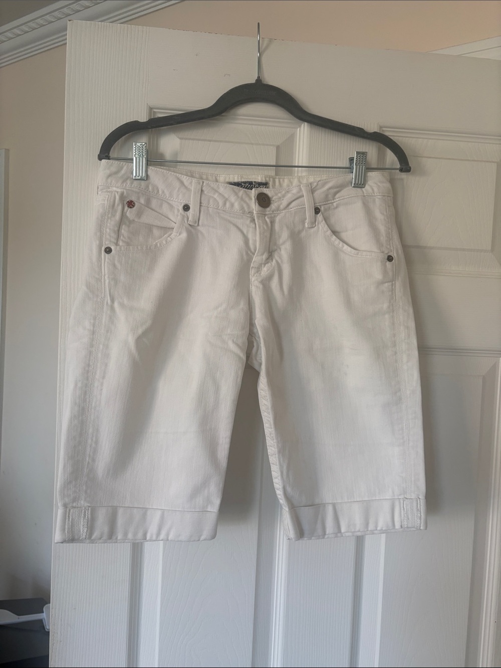 Hudson Jeans White Denim Shorts